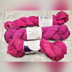 Darn Good Yarn Reclaimed Chiffon Ribbon Silk- Arm Knit Scarf Kit - Fair Trade